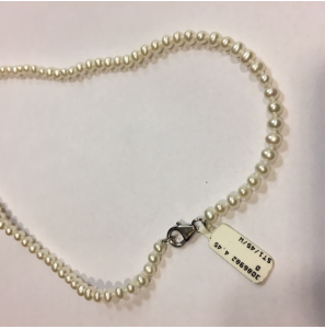 ZW parel collier 4 mm wit 45 cm - 3086982