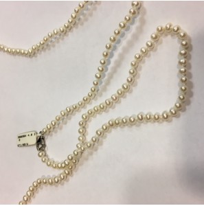 ZW parel collier 4 mm wit 80 cm - 3086984