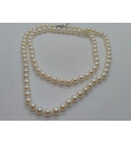 ZW parel collier 6 mm wit 60 cm - 3086986