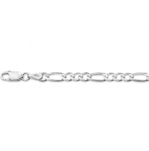 Zilver collier figaro 4.0 mm 50 cm - 3088935