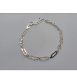 Zilver armband 4xrh/2xhart 19 cm - 3086774