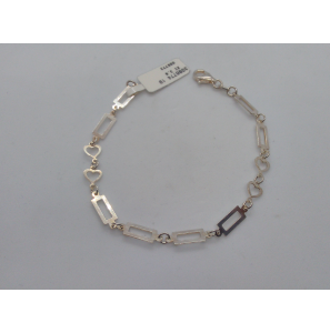 Zilver armband 4xrh/2xhart 19 cm - 3086774