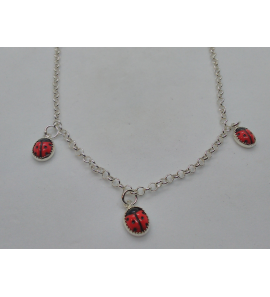 Zilver jasseron collier met 3x LHB 42 cm - 3087695