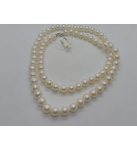 ZW parel collier 7-8 mm wit 60 cm - 3086989