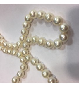 ZW parel collier 9 mm wit 60 cm - 3086992