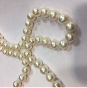 ZW parel collier 9 mm wit 60 cm - 3086992