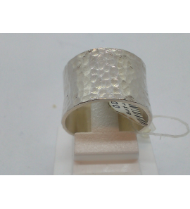Zilver dames ring gehamerd - 2081308
