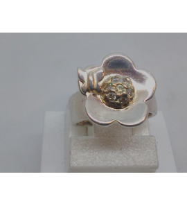 Sproet ring bloem met vlinder zirkonia - 3090674