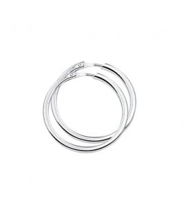 Zilver creolen gerodineerd VK 28x2 mm - 2082661