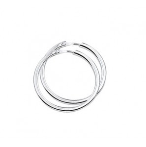 Zilver creolen gerodineerd VK 28x2 mm - 2082661