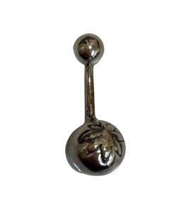 Zilver navel piercing lang 22 mm bol 8.5 en 5 mm - 2080667