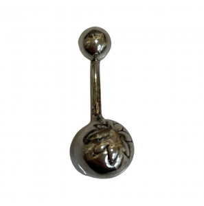 Zilver navel piercing lang 22 mm bol 8.5 en 5 mm - 2080667