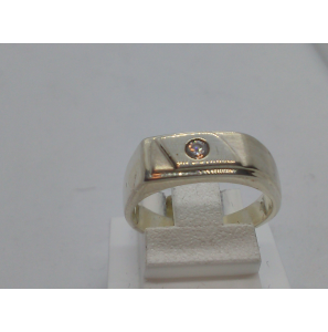 Ziver jongens ring mat/glans en zirkonia - 3092922