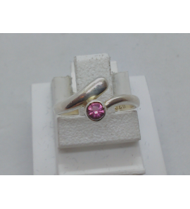 Zilver kinderring met steen roze - 2082142