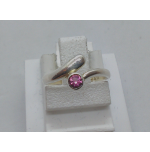 Zilver kinderring met steen roze - 2082142