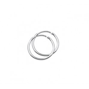Zilver creolen gerodineerd 17x1,4 mm - 2082636