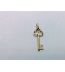 Goud hanger sleutel 18 mm - 2082223