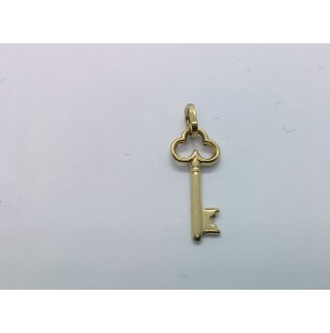 Goud hanger sleutel 18 mm - 2082223