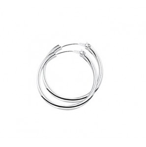 Zilver creolen gerodineerd 26x2,1 mm - 2082644