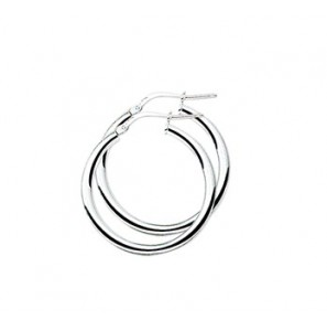 Zilver creolen gerodineerd 25x2,5 mm - 2082653