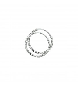 Zilver creolen gerodineerd facet R 14x2 mm - 2082665