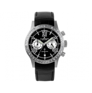 Jacques Lemans Sports staal lb zwart strass lunet - 3094665