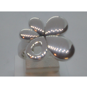 Zilver RH dames ring glans "bloem" - 3094677