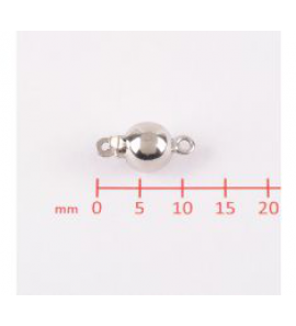 Zilver sluiting gerodineerd bol 6 mm - 3093211