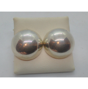 Zilver oorknop half-bol 18 mm - 3094925