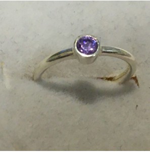 Sproet ring met paars zirkonia - 3093806