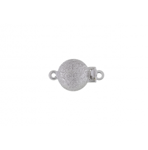 Zilver sluiting bol mat diamante rh 8 mm - 3093226
