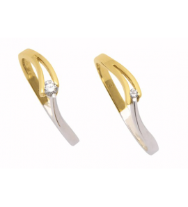 Eclat V-slag ring met 0.04 crt. - 3093871
