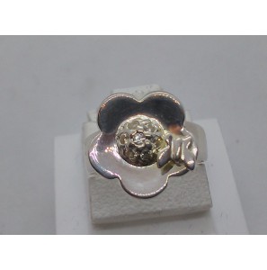Sproet ring bloem met vlinder zirkonia - 3093739