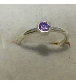 Sproet ring met paars zirkonia - 3093809