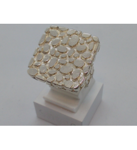Zilver dames ring VK kop mat - 3094681