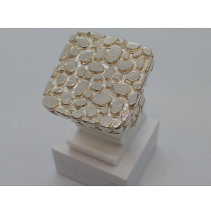 Zilver dames ring VK kop mat - 3094681