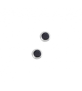 Zilveren oorknop RH met zwarte zirconia 4 mm - 3095452