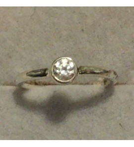 Sproet ring met wit zirkonia - 3093795