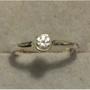 Sproet ring met wit zirkonia - 3093795