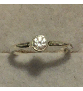 Sproet ring met wit zirkonia - 3093796