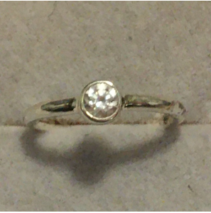 Sproet ring met wit zirkonia - 3093796