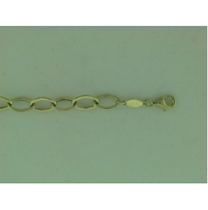 Goud armband ovaal tjes 19 cm - 3103078