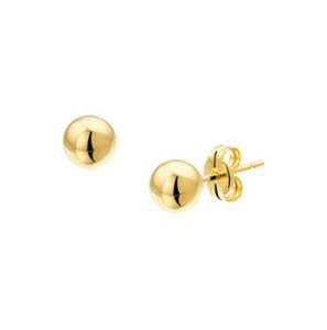 Goud oorknop bolletje 4 mm - 3101514