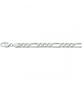 Zilver armband figaro vlak 9 mm 21 cm - 3095182