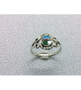 Zilver dames ring slag met mozaiek mt. 18 - 3100012