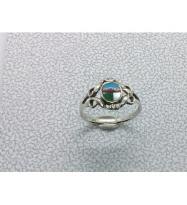 Zilver dames ring slag met mozaiek mt. 17¾ - 3100013