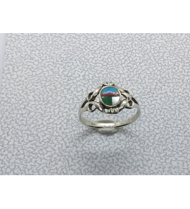 Zilver dames ring slag met mozaiek mt. 16¾ - 3100014