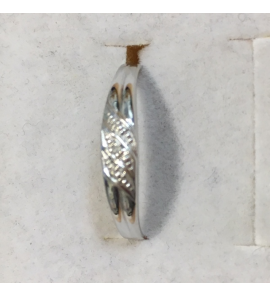 Goud wit dames ring met diam. 0.005 crt - 3097734