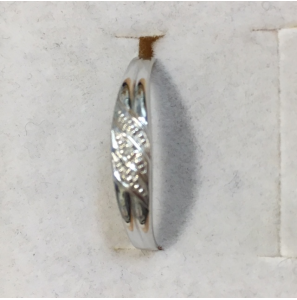 Goud wit dames ring met diam. 0.005 crt - 3097734