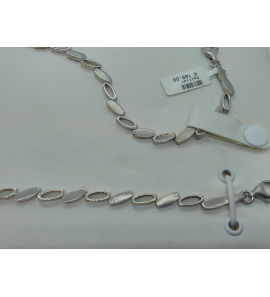 Zilver armband ovaaltjes open/dicht-mat 19 cm - 3097213